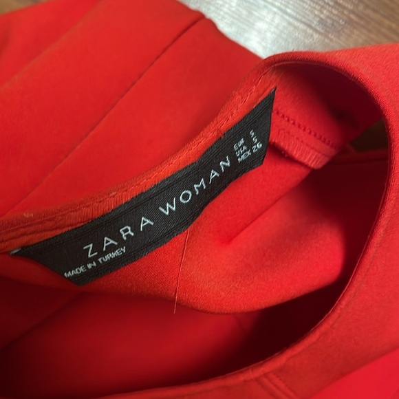 ZARA Sheath Red Dress ZW Collection Size Small - Picture 7 of 8